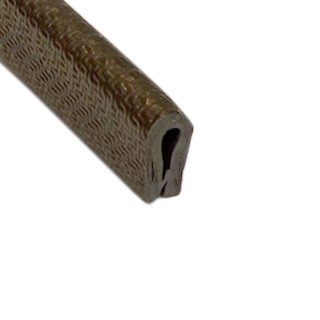 PVC Kantafwerkprofiel (klemprofiel) Zwart breedte 7,4mm hoogte 13,5mm klembereik 1 - 3mm