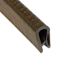 PVC Kantafwerkprofiel (klemprofiel) Zwart breedte 8.8mm hoogte 14,9mm klembereik 2 - 5mm
