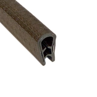 PVC Kantafwerkprofiel (klemprofiel) Zwart breedte 11mm hoogte 16.5mm klembereik 3 - 5.8mm