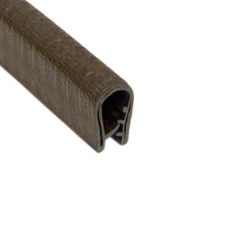 PVC Kantafwerkprofiel (klemprofiel) Zwart breedte 10.8mm hoogte 16.6mm klembereik 3 - 6mm