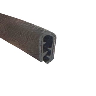 PVC Kantafwerkprofiel (klemprofiel) Zwart breedte 10.5mm hoogte 14.9mm klembereik 4 - 6mm
