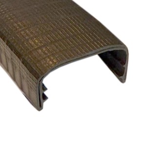 PVC Kantafwerkprofiel (klemprofiel) Zwart breedte 37.7mm hoogte 20.9mm klembereik 30 - 35mm