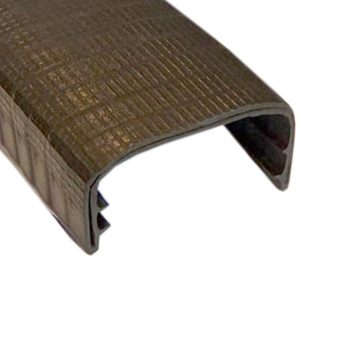 PVC Kantafwerkprofiel (klemprofiel) Zwart breedte 37.7mm hoogte 20.9mm klembereik 30 - 35mm