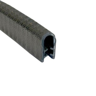 EPDM Kantafwerkprofiel (klemprofiel) Zwart breedte 8.8mm hoogte 14,7mm klembereik 2,5 - 4.5mm