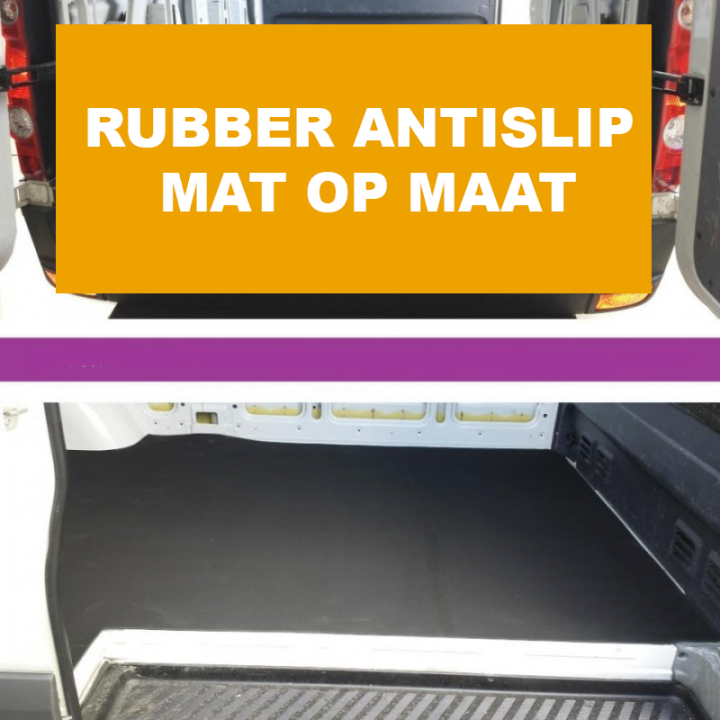 Rubber antislip mat op maat - Zwart Bepaal eenvoudig jouw afmeting