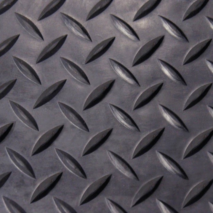 Diamantloper rubber vloer 3mm dik 120cm breed