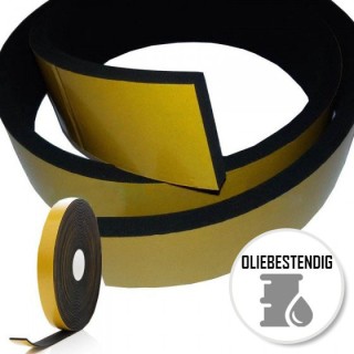 Zelfklevend NBR Nitril Oliebestendig Celrubber 2x25mm - Rol 10 meter