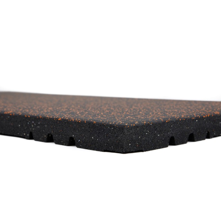 EasyConnect - Rubber Fitness Tegel - Zwart Oranje - 50x100cm - 4cm
