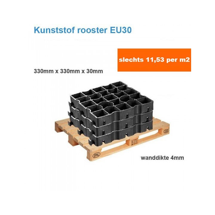EU30 kunststof rooster complete pallet van 94,43 m²