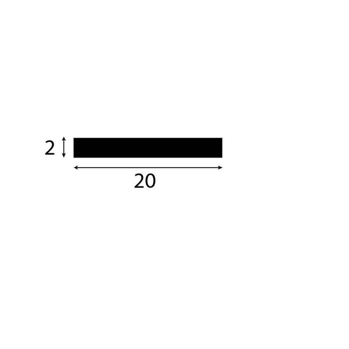 rubber strip 2x20mm