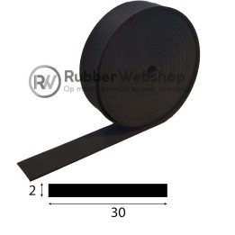 Rubberband 2x30mm EPDM volrubber | Per 10 meter