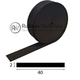Rubberband 2x40mm EPDM volrubber | Per 10 meter