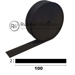 Rubberband 2x100mm EPDM volrubber | Per 10 meter