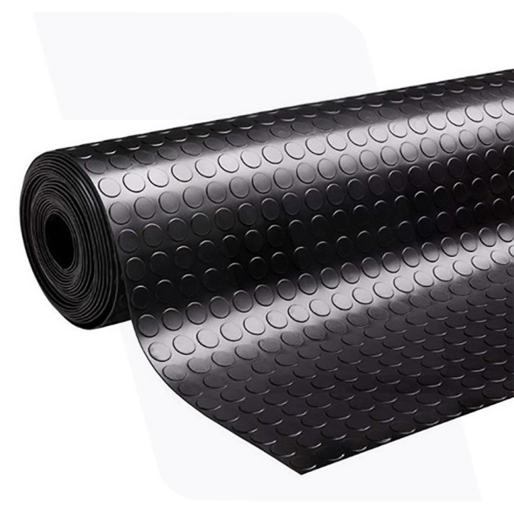Rubber vloer met noppen profiel | 3mm dik  | 100cm breed | Rol lengte 10 meter