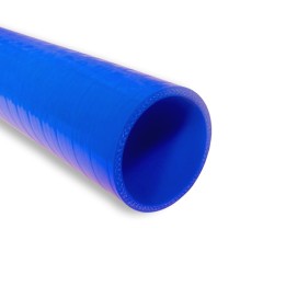 Siliconen slang blauw met zeer stevige inlage | Ø Inwendig 64mm - Ø Uitwendig 74mm | 1 meter lengte