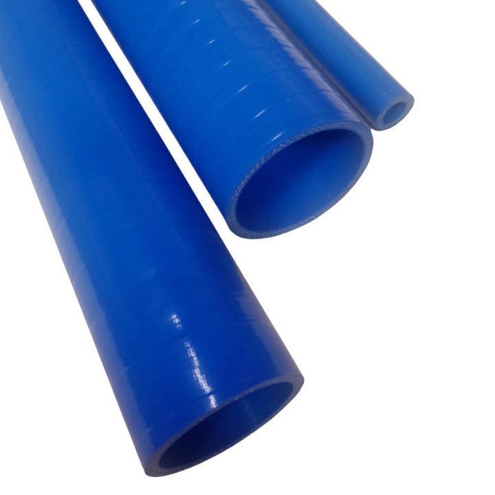 Siliconen slang blauw met zeer stevige inlage | Ø Inwendig 152mm - Ø Uitwendig 162mm | 1 meter lengte