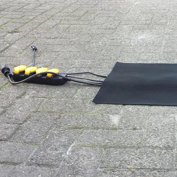 Kabelmat Antislip 3mm dik 100cm breed rol 10 meter