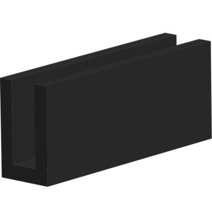 Volrubber U Profiel binnenmaat 3mm hoogte 10mm dikte 1,5mm