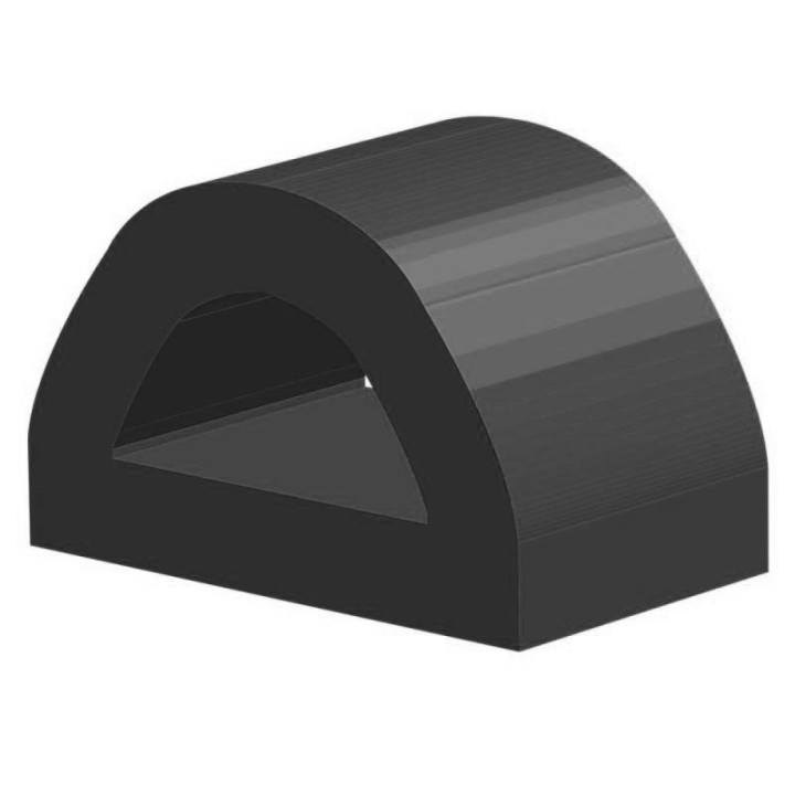 Stootprofiel EPDM volrubber (fenderprofiel) breedte 42mm hoogte 27mm